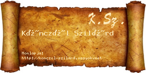Könczöl Szilárd névjegykártya