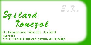 szilard konczol business card