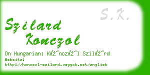 szilard konczol business card